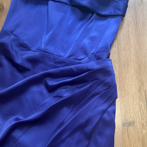 Bardot Strapless Dress Deep Blue - Picture 6 of 8